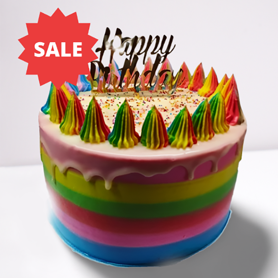 Rainbow Thick Stripe Cake